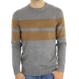 MAGLIA BICOLOR GRIGIO